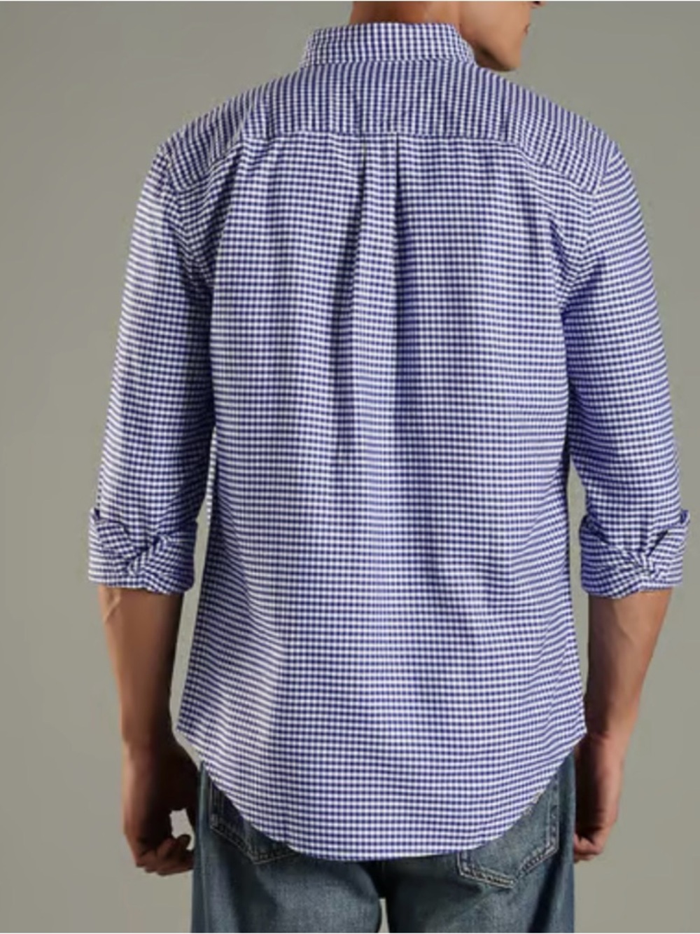 Tommy Hilfiger Navy and White Gingham Dress Shirt - Picture 2 of 7